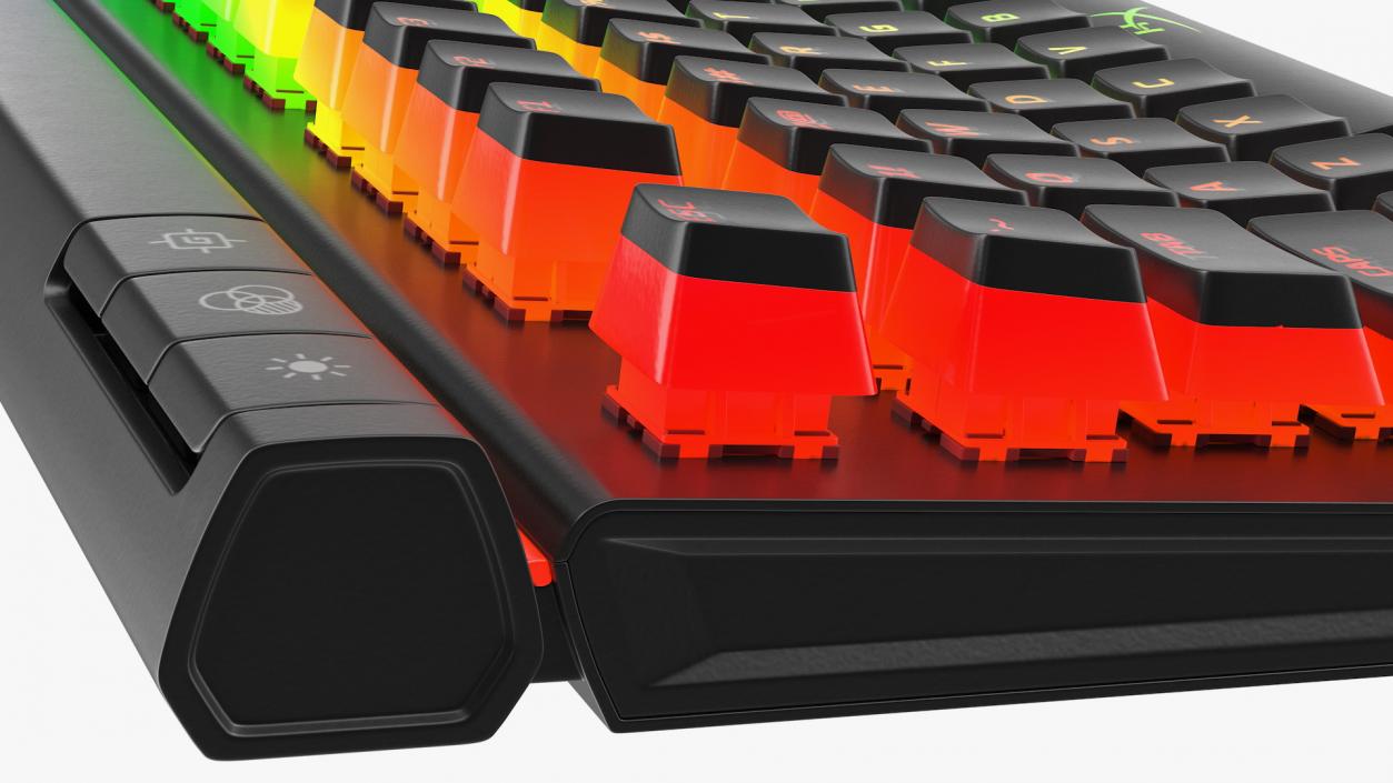 3D model HyperX Alloy Elite RGB Gaming Keyboard switched On