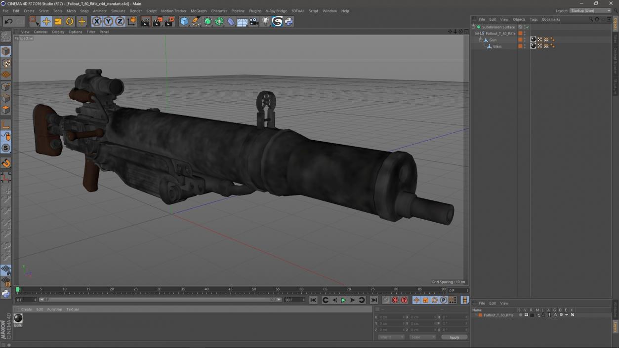 3D Fallout T 60 Rifle model