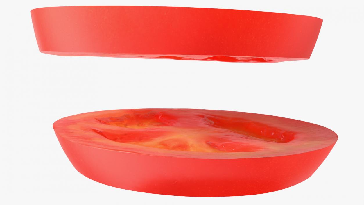 Sliced Tomato in the Air 3D model