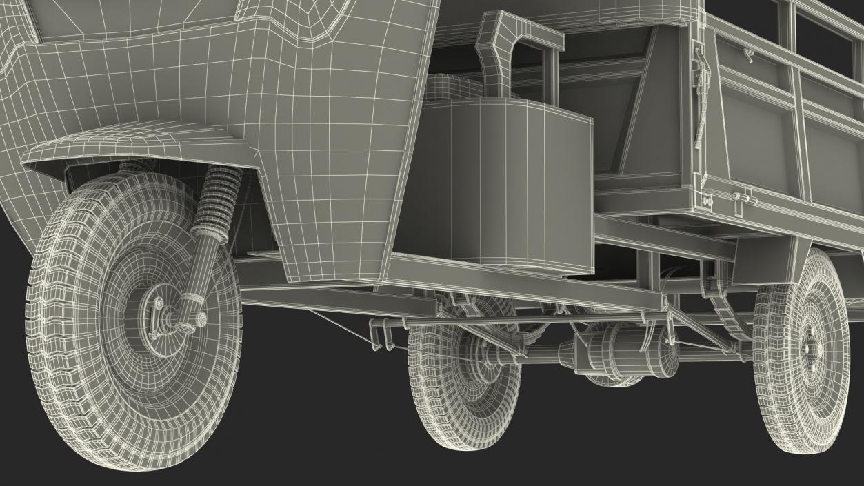 Electric Cargo Tricycle Rickshaw Rigged 3D model