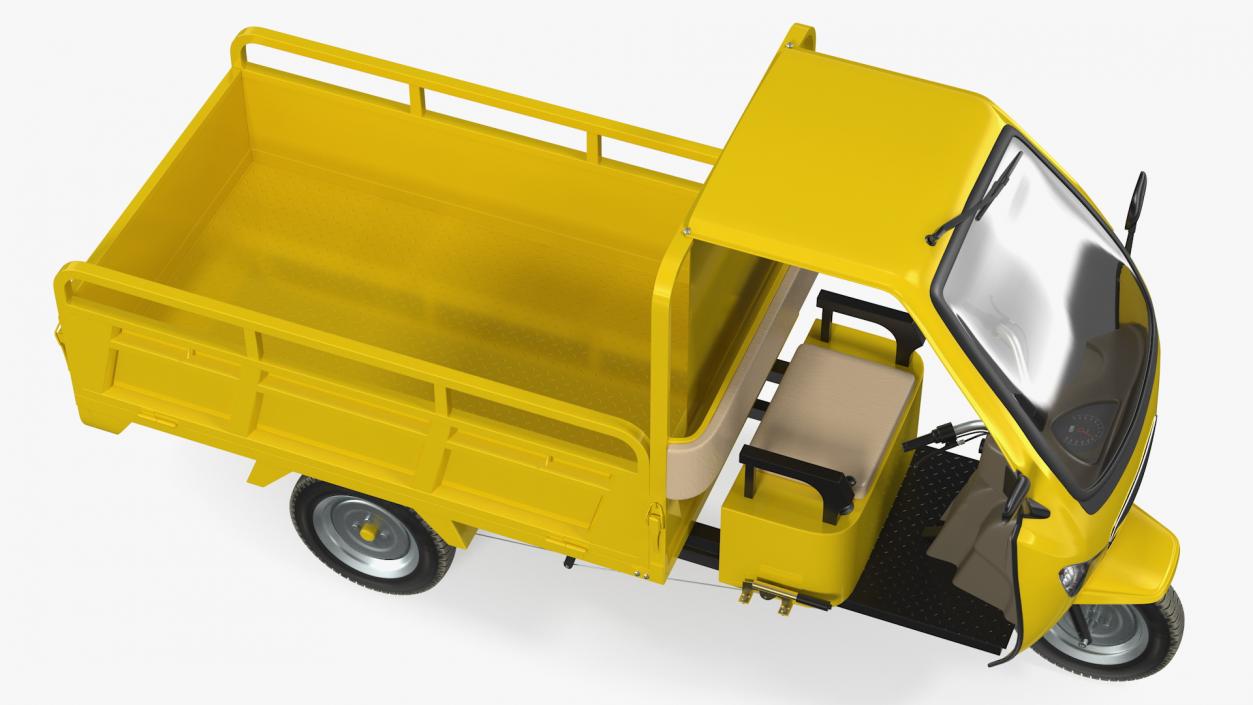 Electric Cargo Tricycle Rickshaw Rigged 3D model