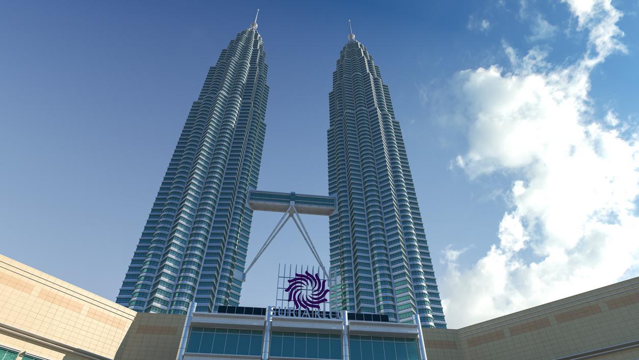 Petronas Towers Twin Skyscrapers 3D