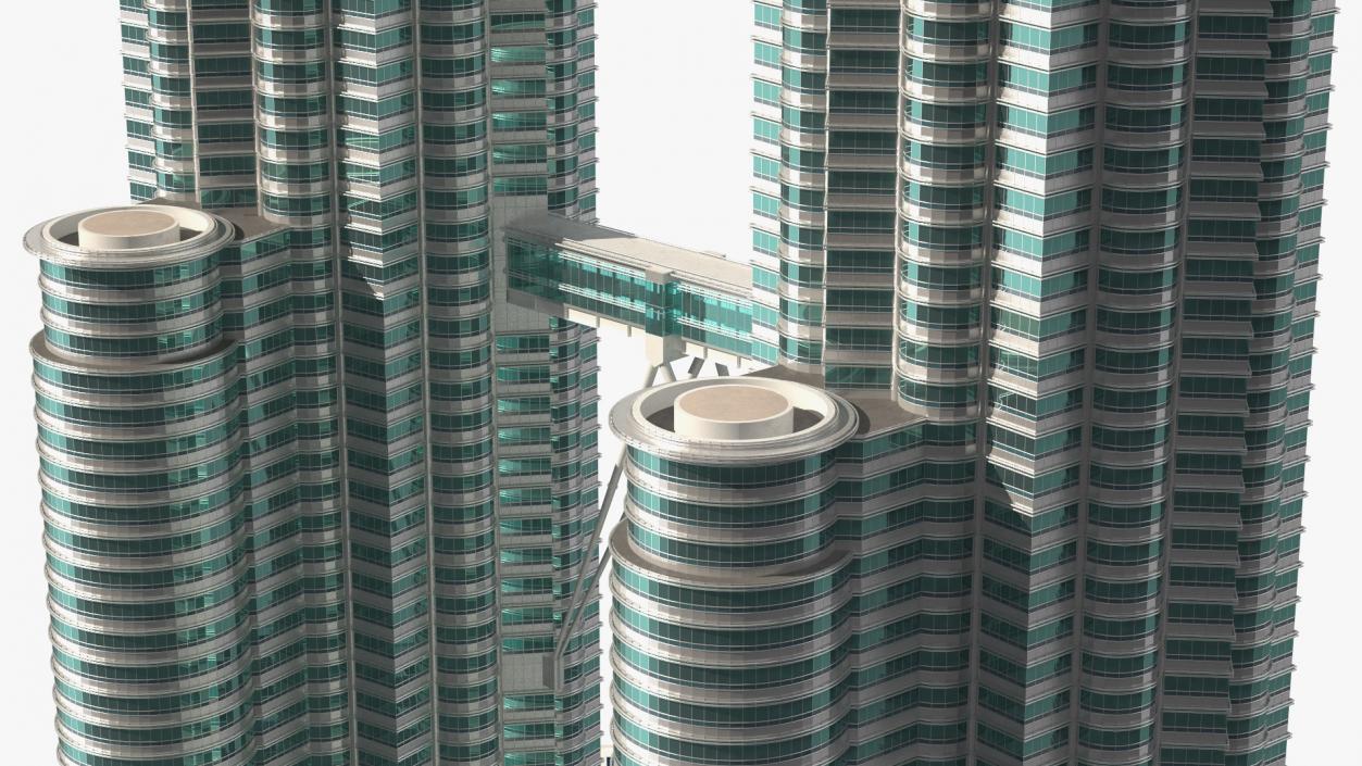 Petronas Towers Twin Skyscrapers 3D