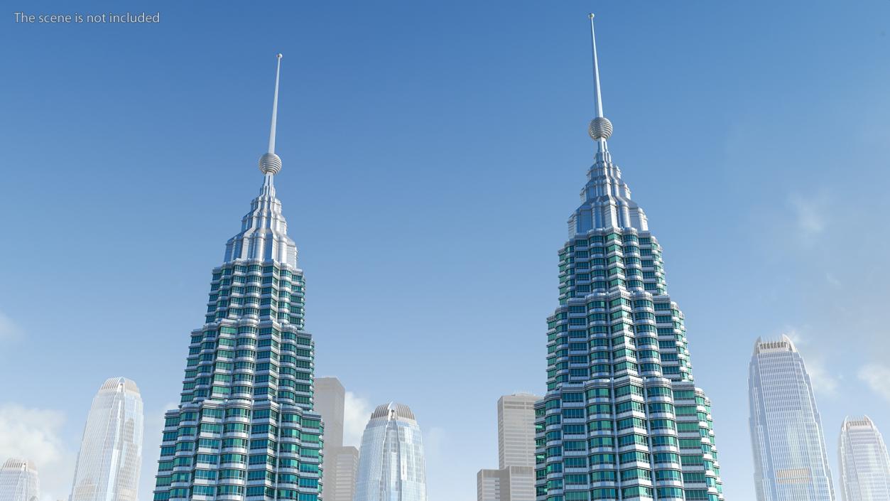 Petronas Towers Twin Skyscrapers 3D