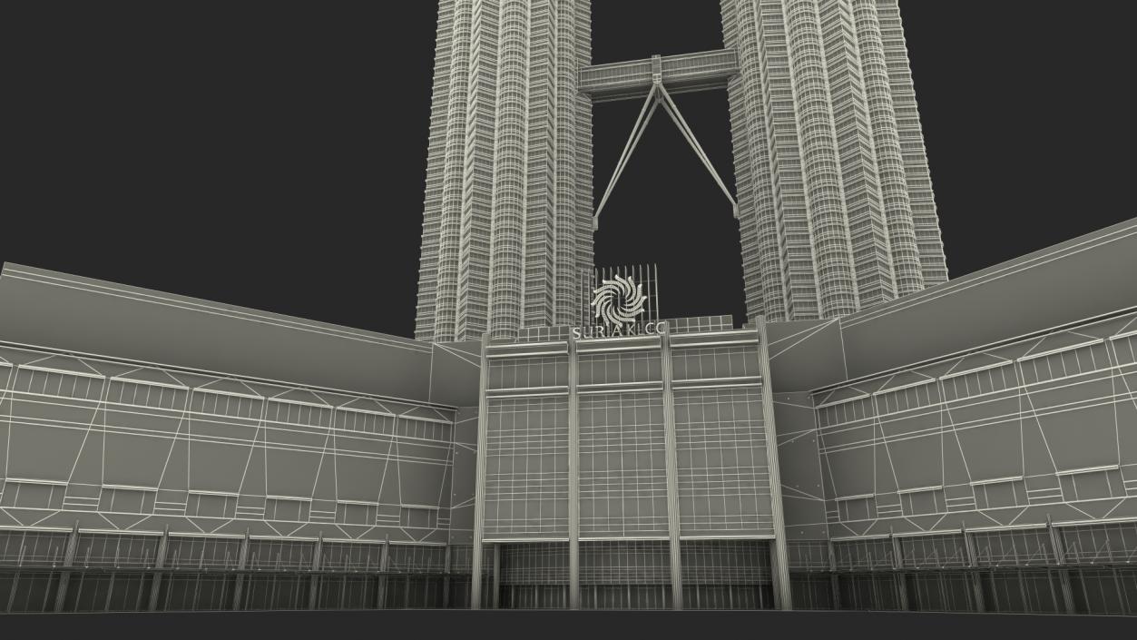 Petronas Towers Twin Skyscrapers 3D