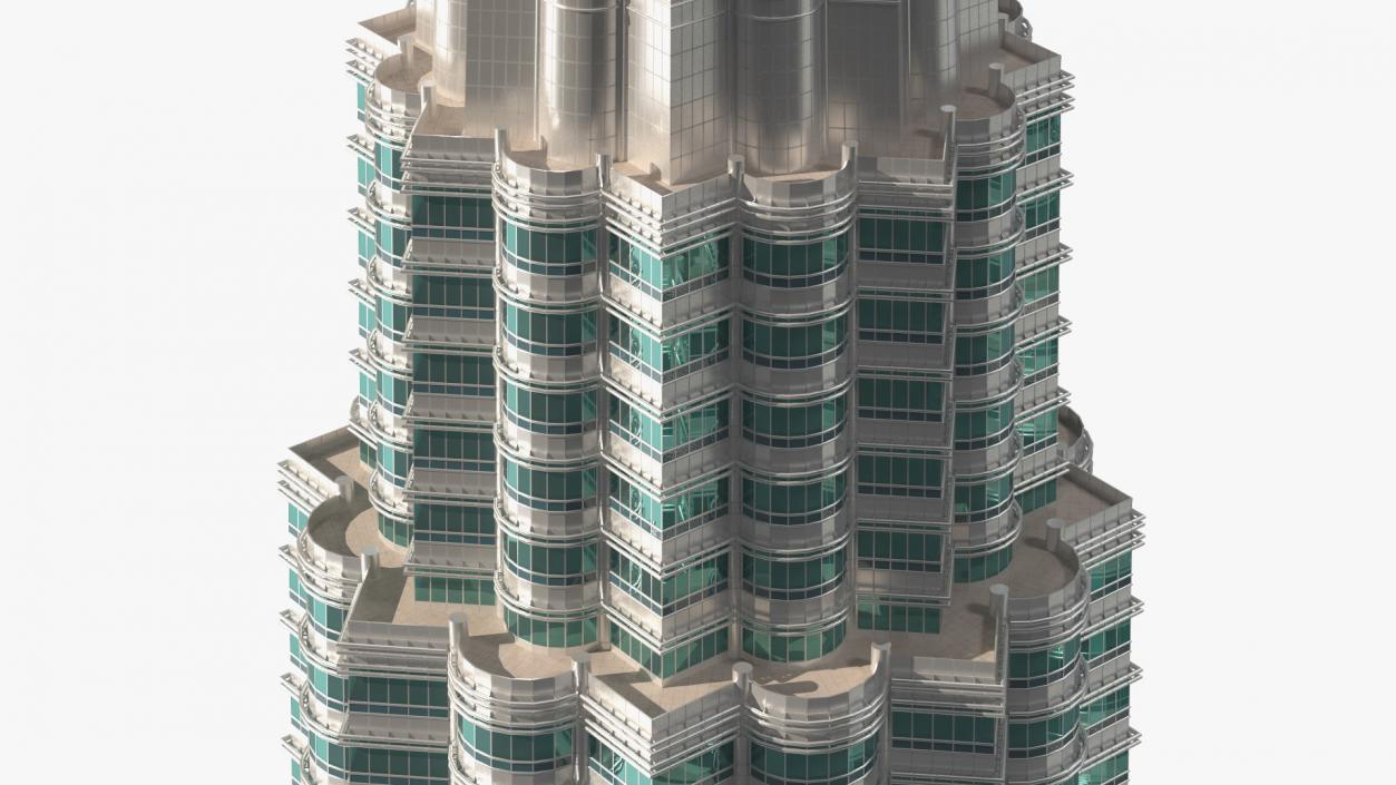 Petronas Towers Twin Skyscrapers 3D