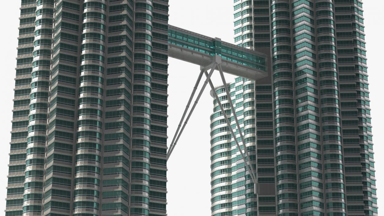 Petronas Towers Twin Skyscrapers 3D