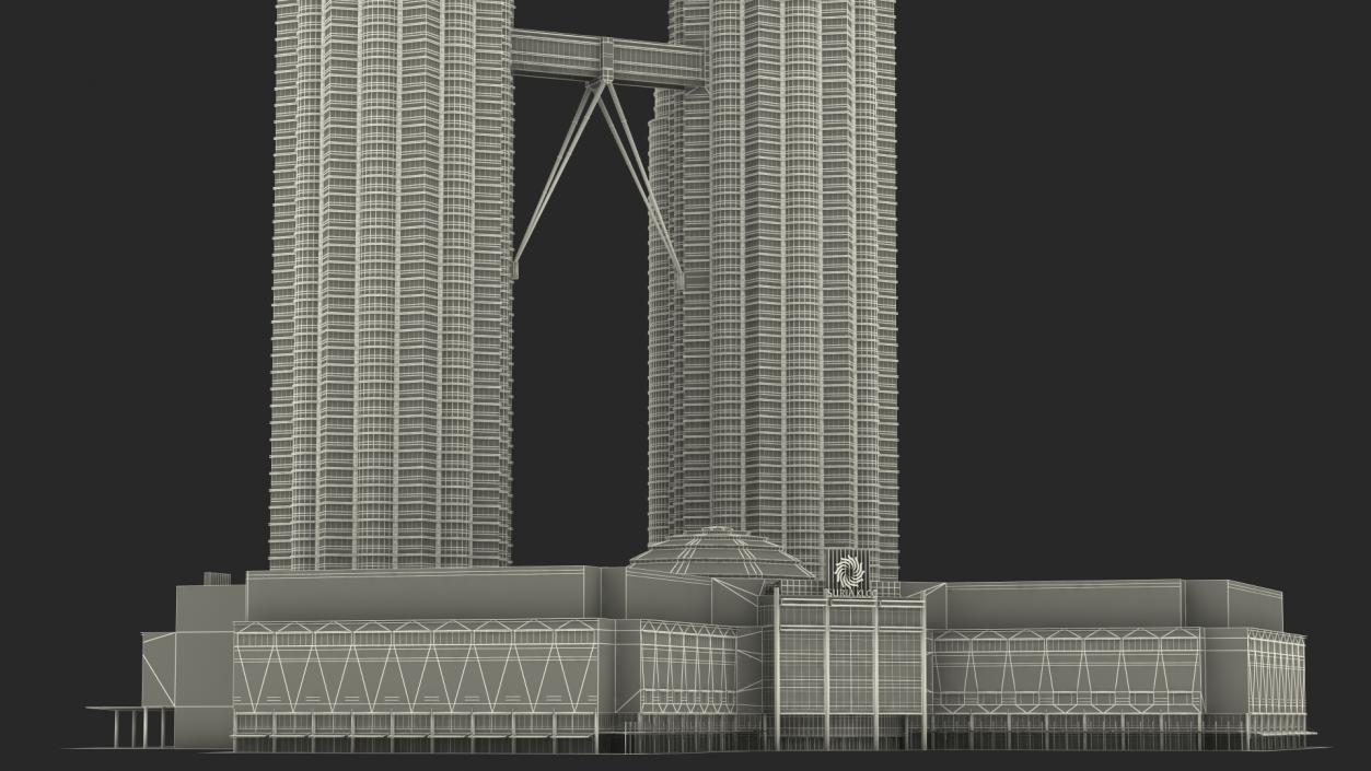 Petronas Towers Twin Skyscrapers 3D