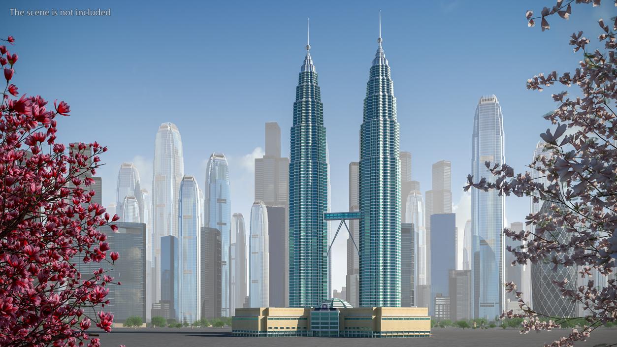 Petronas Towers Twin Skyscrapers 3D