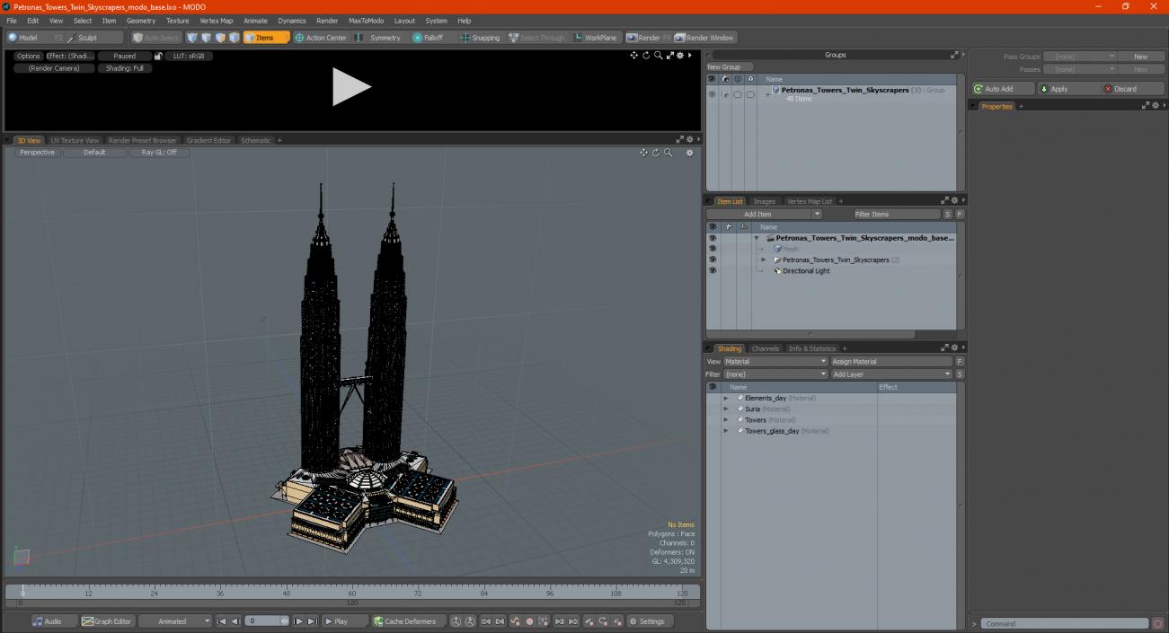 Petronas Towers Twin Skyscrapers 3D