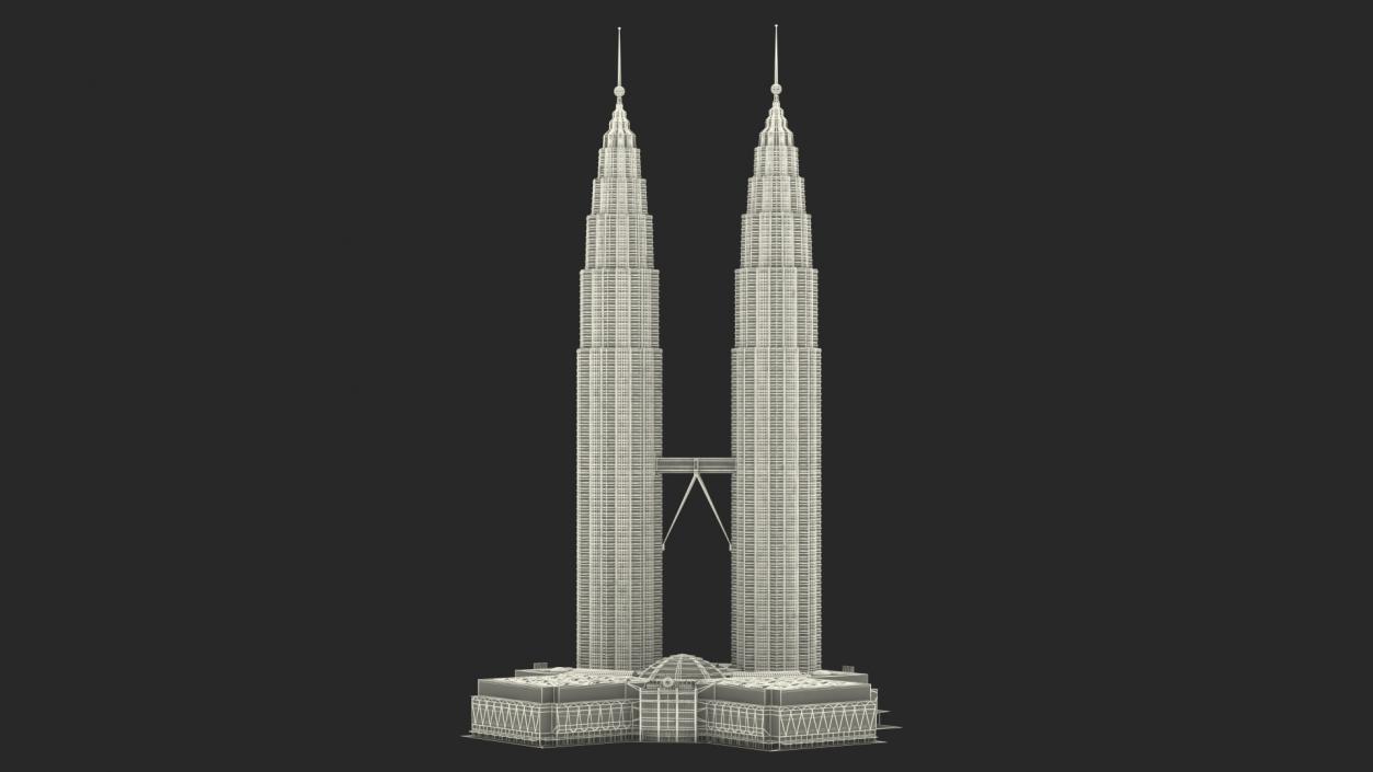 Petronas Towers Twin Skyscrapers 3D