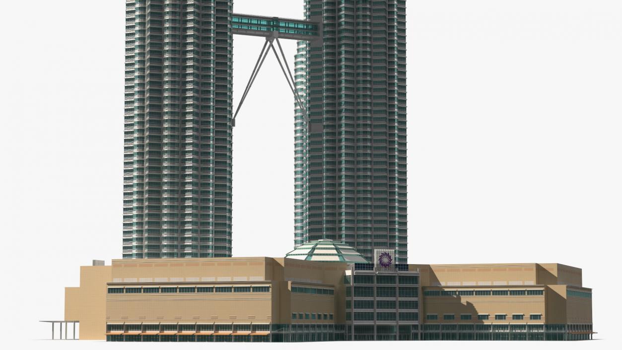 Petronas Towers Twin Skyscrapers 3D