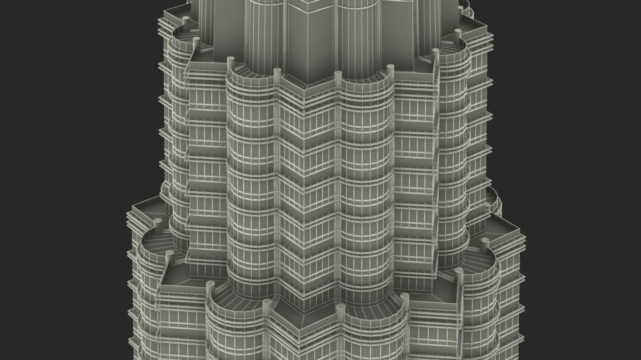 Petronas Towers Twin Skyscrapers 3D