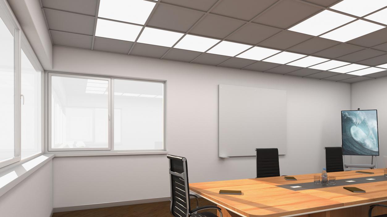 Equipped Meeting Room White 3D