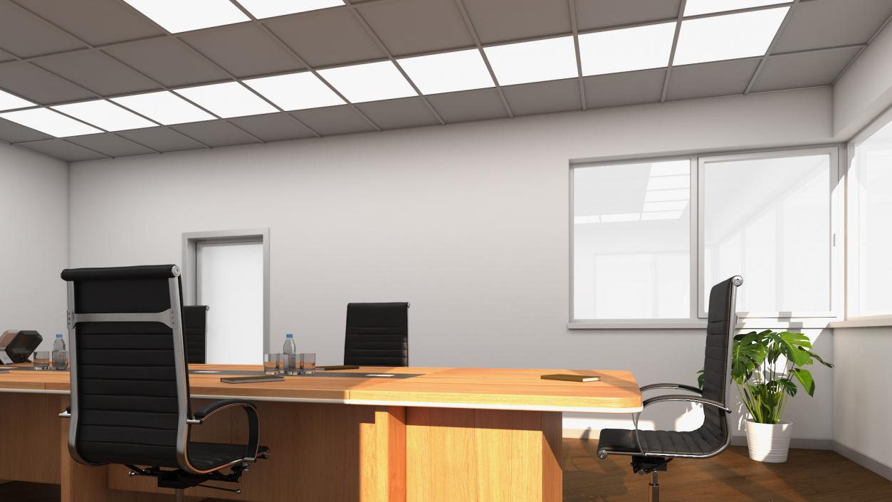 Equipped Meeting Room White 3D