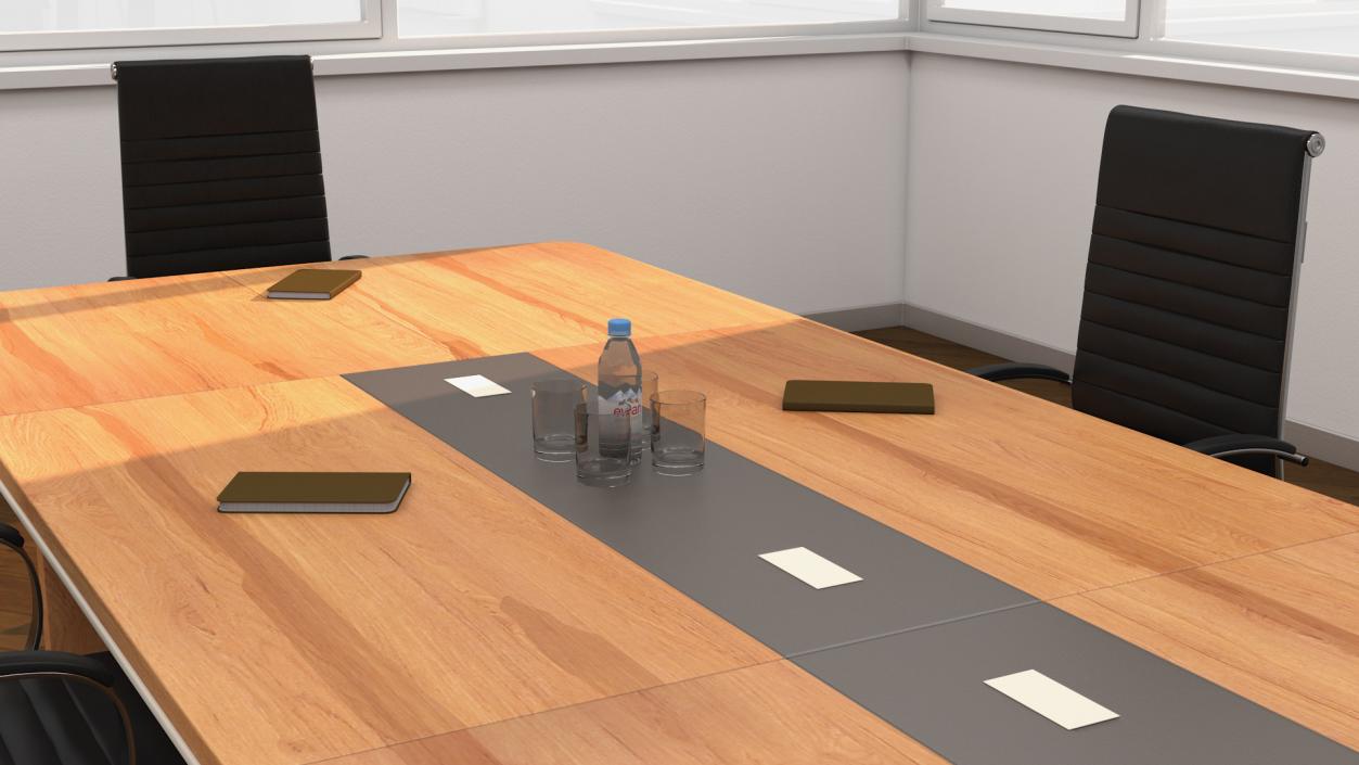 Equipped Meeting Room White 3D