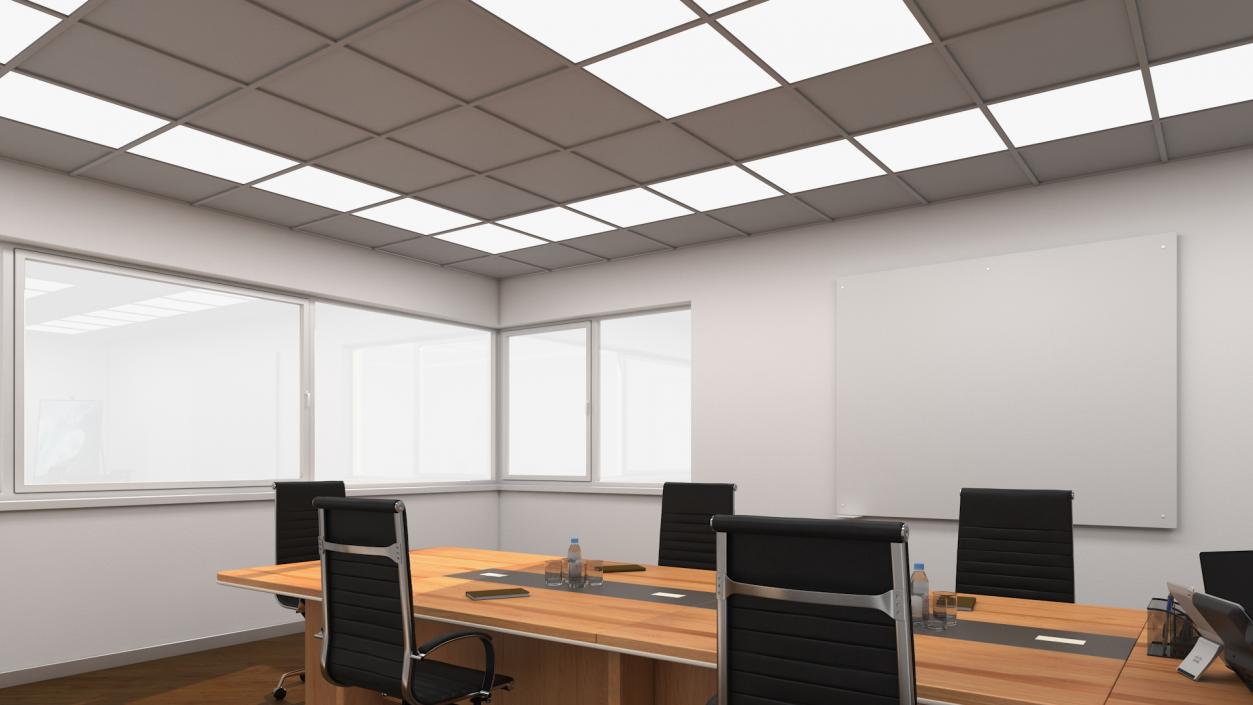 Equipped Meeting Room White 3D