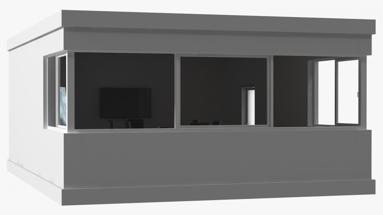 Equipped Meeting Room White 3D