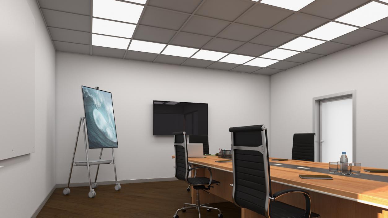 Equipped Meeting Room White 3D