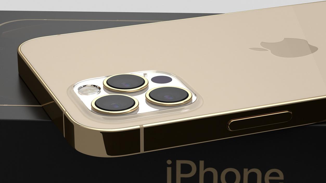 3D iPhone 12 Pro Unboxed Gold