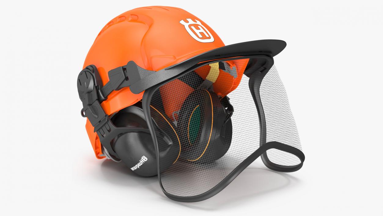 3D Husqvarna Forest Orange Head Protection Helmet