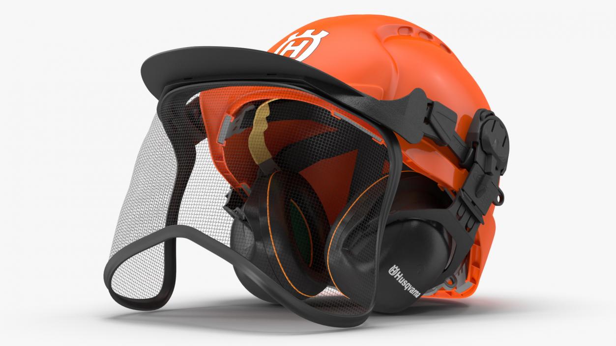 3D Husqvarna Forest Orange Head Protection Helmet