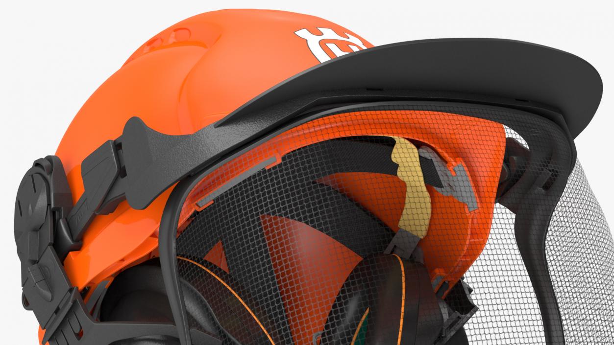 3D Husqvarna Forest Orange Head Protection Helmet