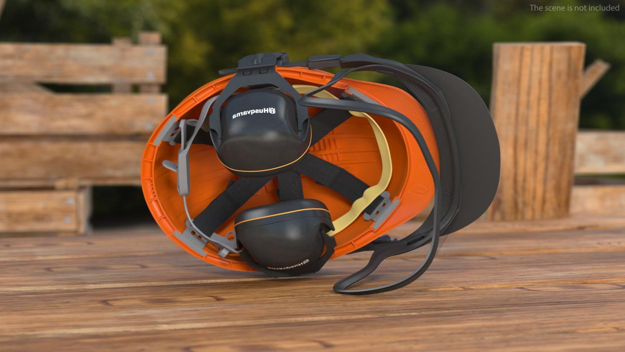 3D Husqvarna Forest Orange Head Protection Helmet