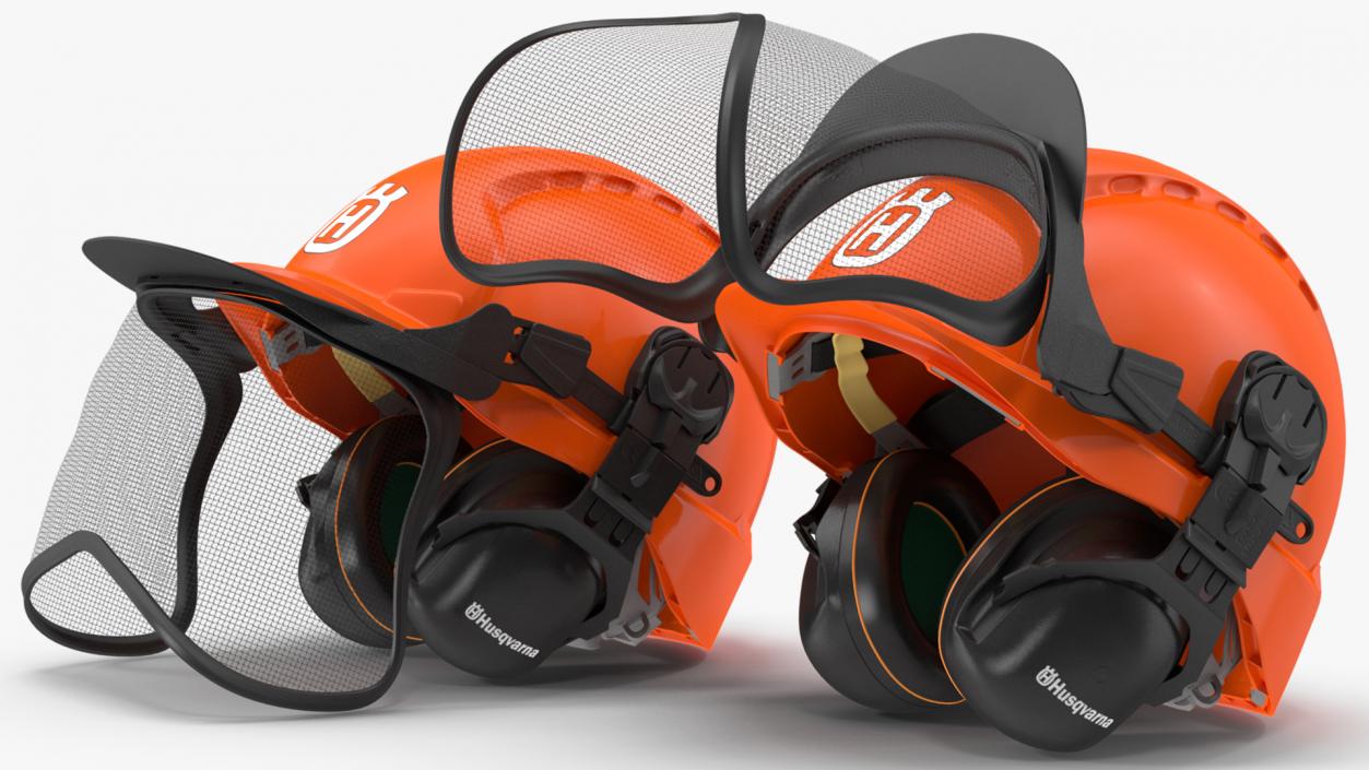 3D Husqvarna Forest Orange Head Protection Helmet