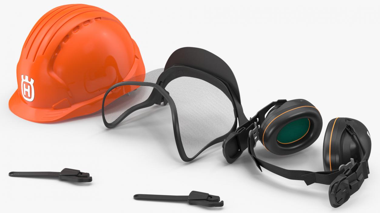 3D Husqvarna Forest Orange Head Protection Helmet