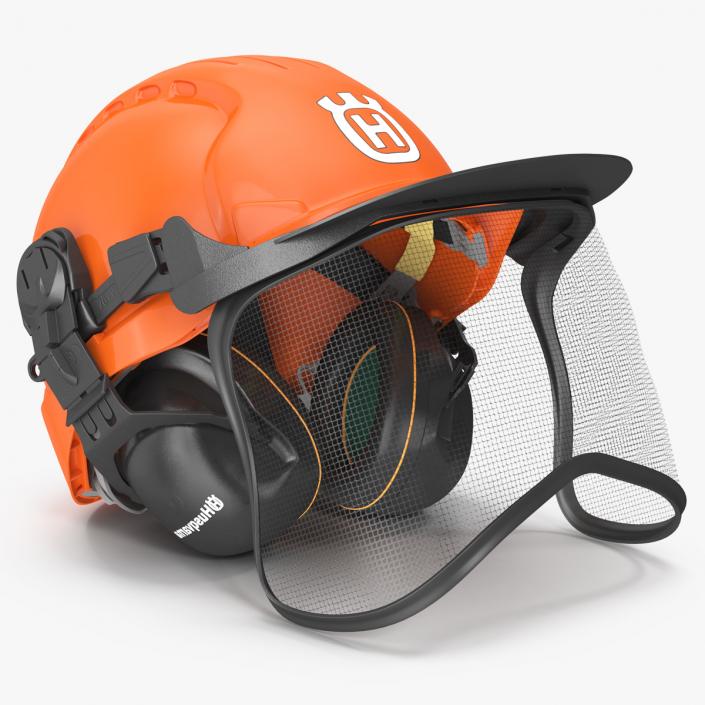 3D Husqvarna Forest Orange Head Protection Helmet