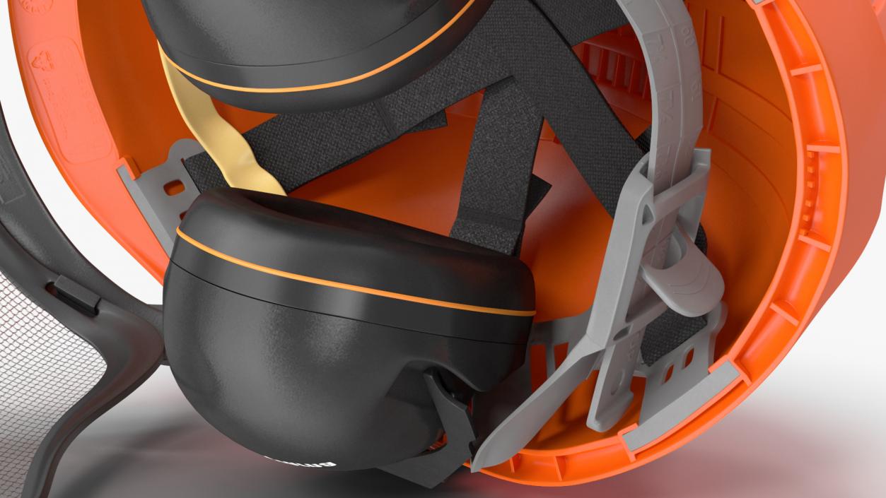 3D Husqvarna Forest Orange Head Protection Helmet