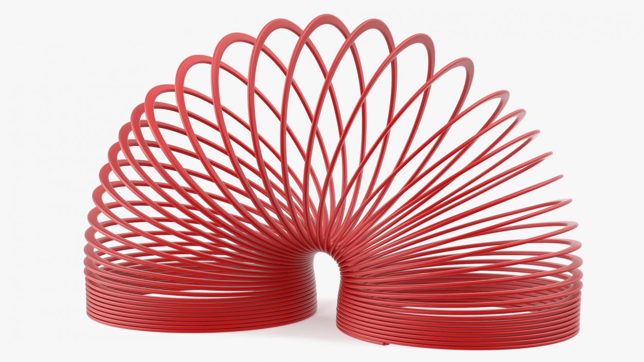 3D model Plastic Toy Spring Curved