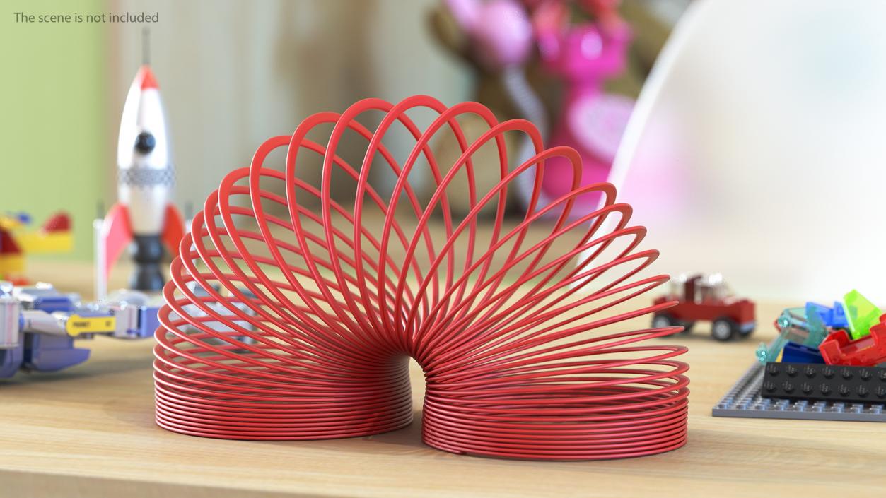 3D model Plastic Toy Spring Curved