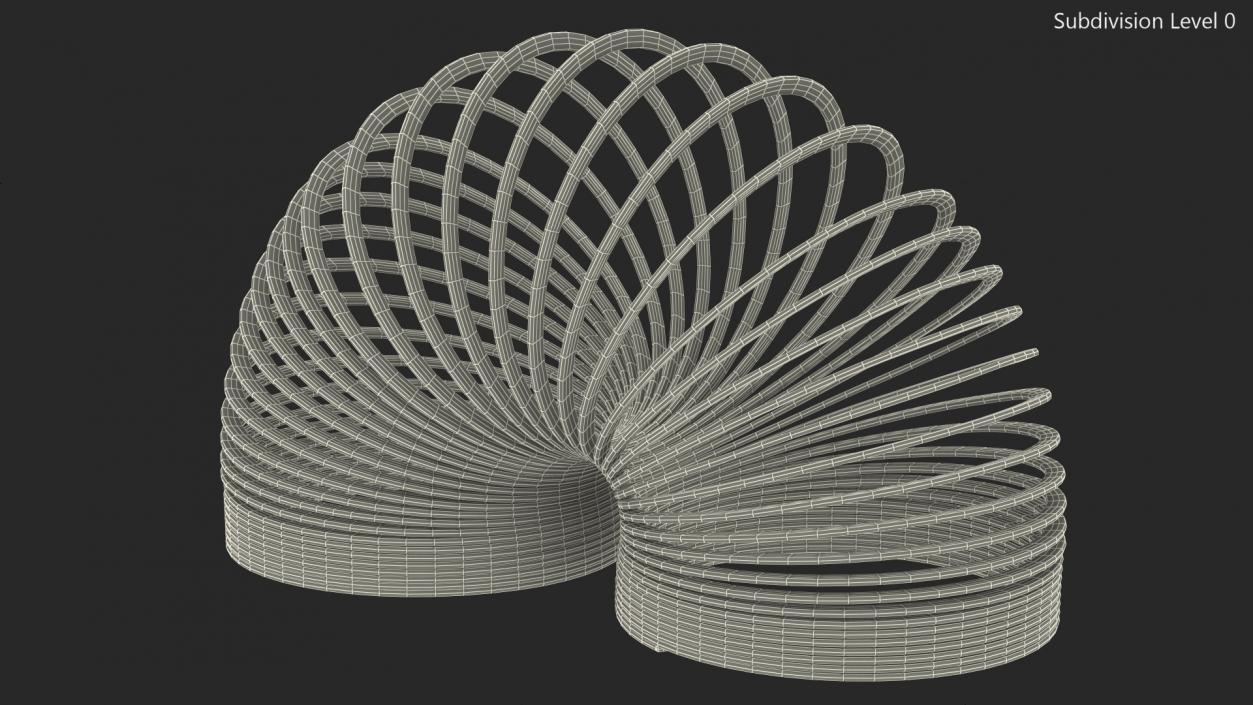 3D model Plastic Toy Spring Curved