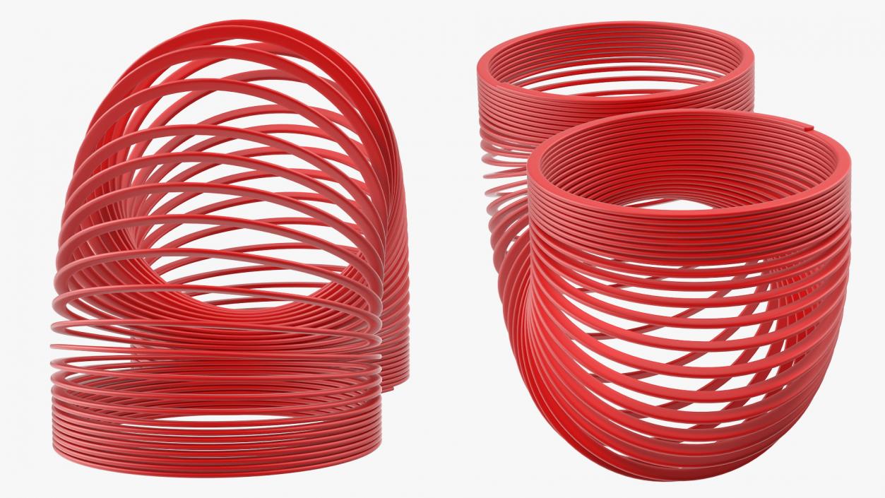 3D model Plastic Toy Spring Curved