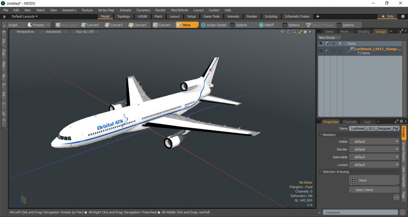 3D Lockheed L1011 Stargazer Flight