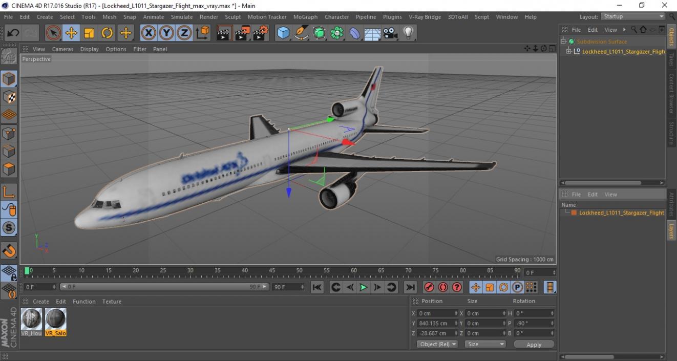 3D Lockheed L1011 Stargazer Flight