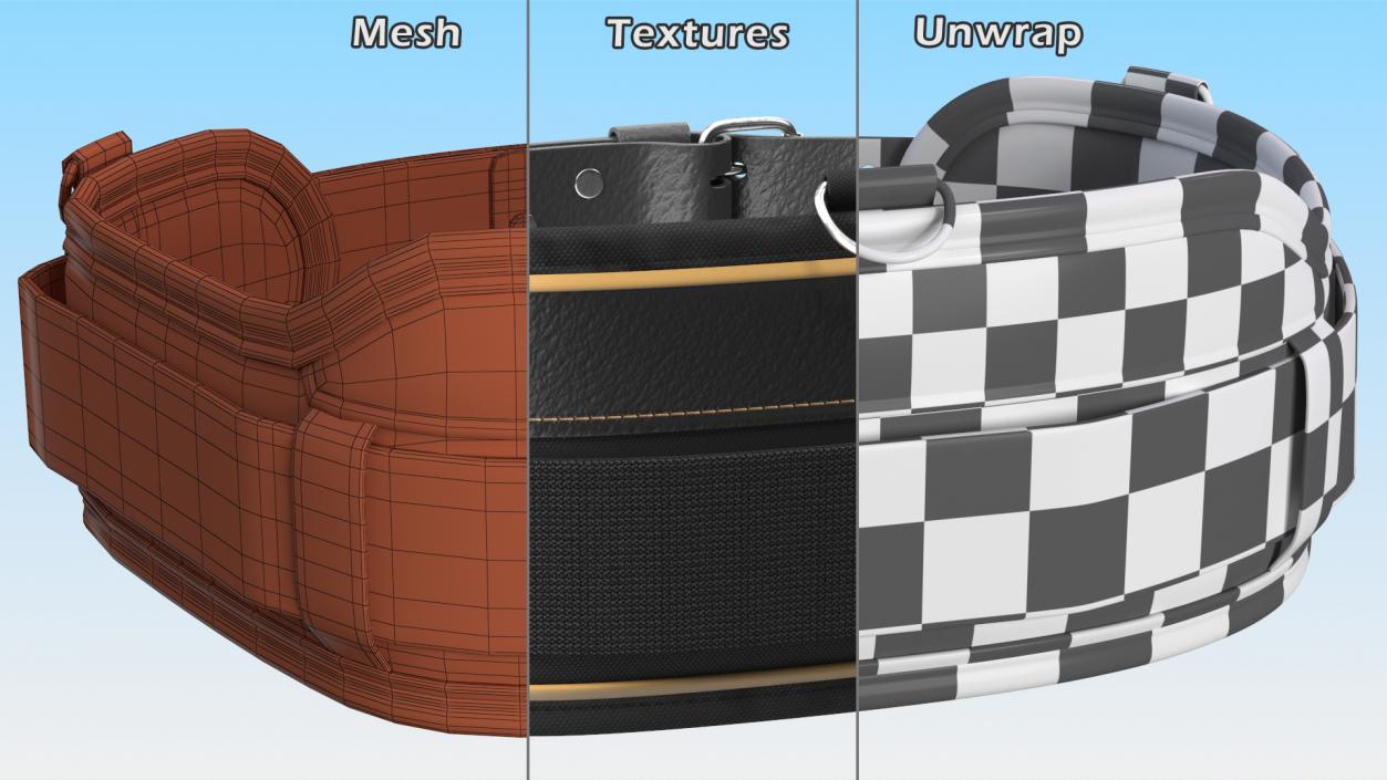 Heavy Duty Padded Tool Belt 3D