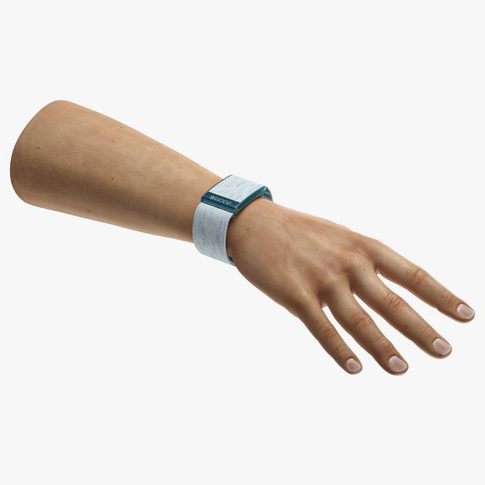 Activity Tracker Whoop 4 Blue on Hand 3D