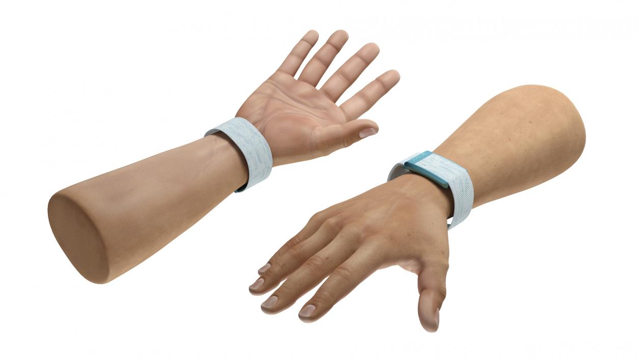 Activity Tracker Whoop 4 Blue on Hand 3D