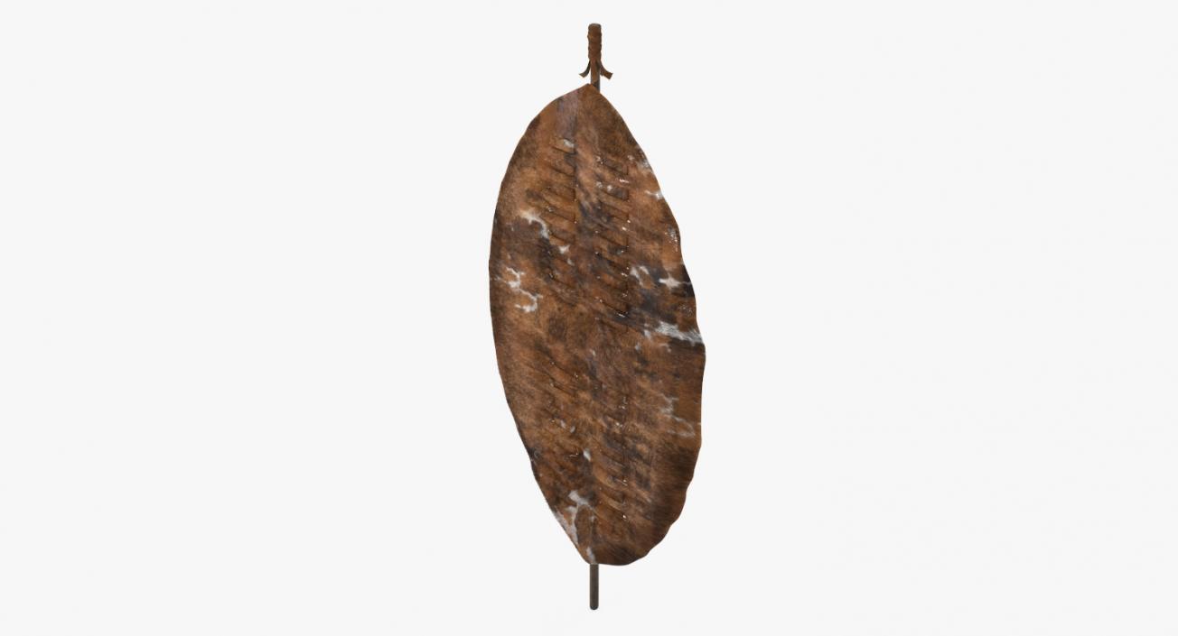 African Zulu Warrior Shield 3D