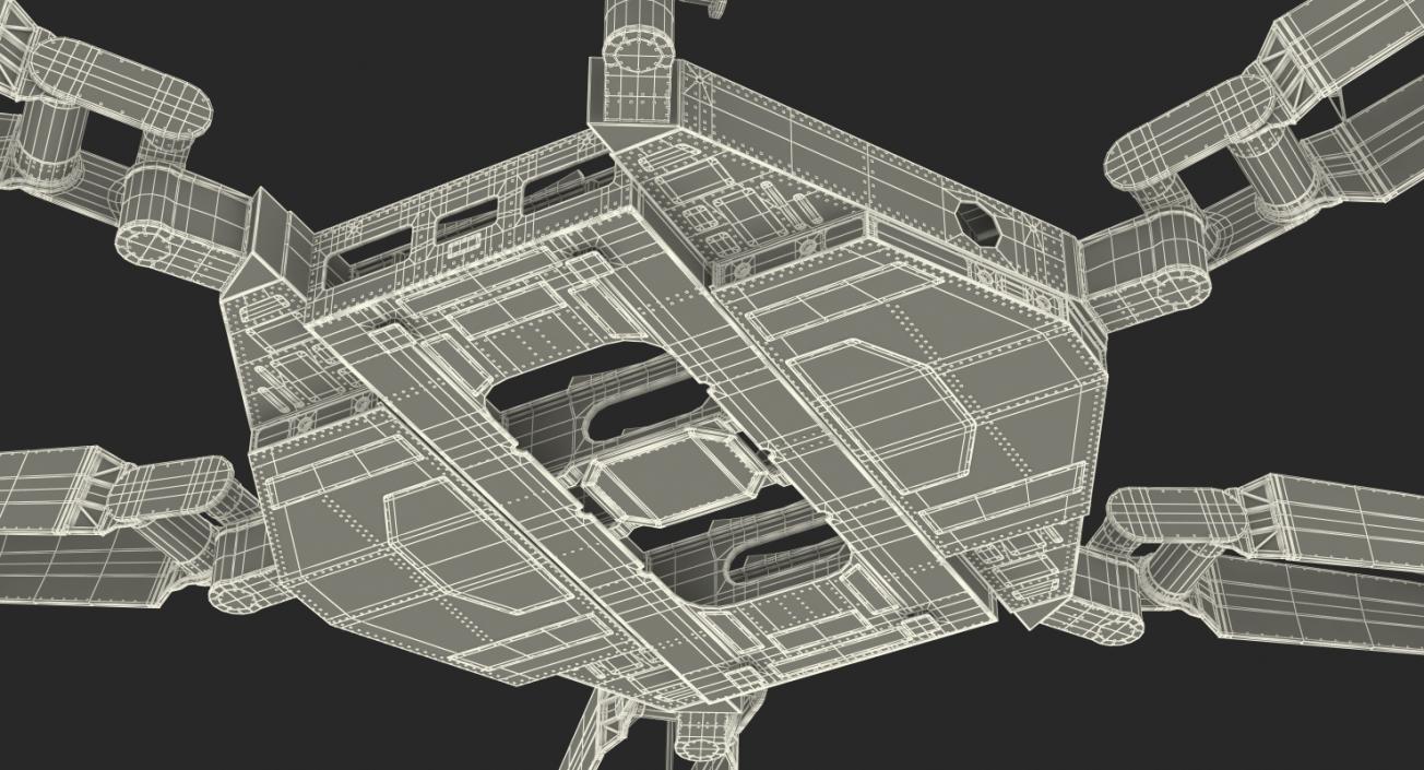 3D All-Terrain Hex-Limbed Extra-Terrestrial Explorer Rigged