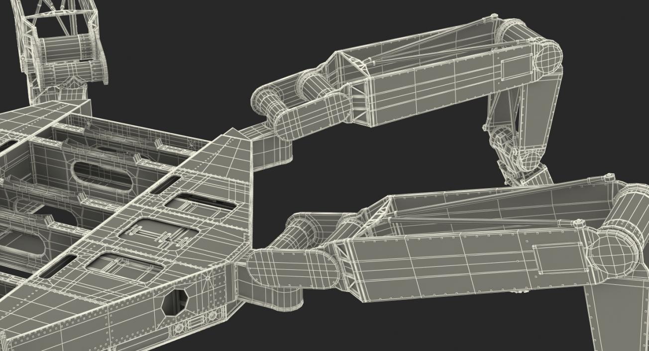 3D All-Terrain Hex-Limbed Extra-Terrestrial Explorer Rigged