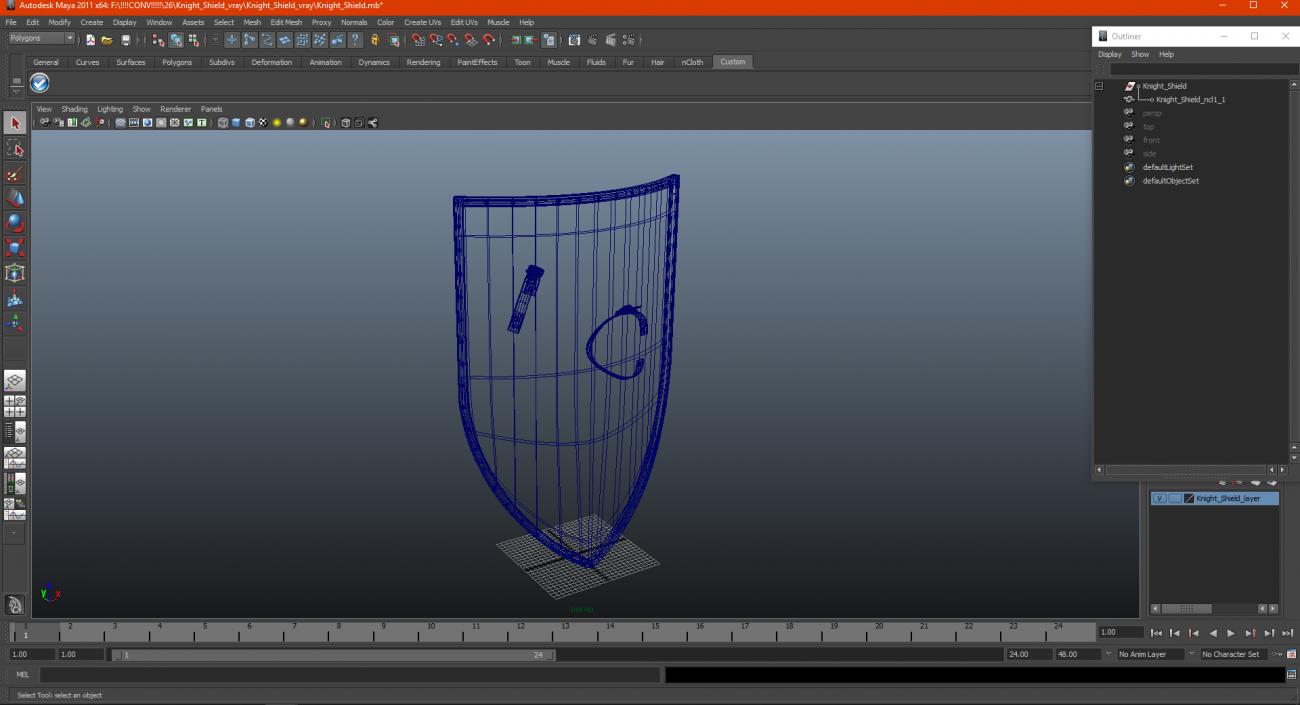 3D Knight Shield model