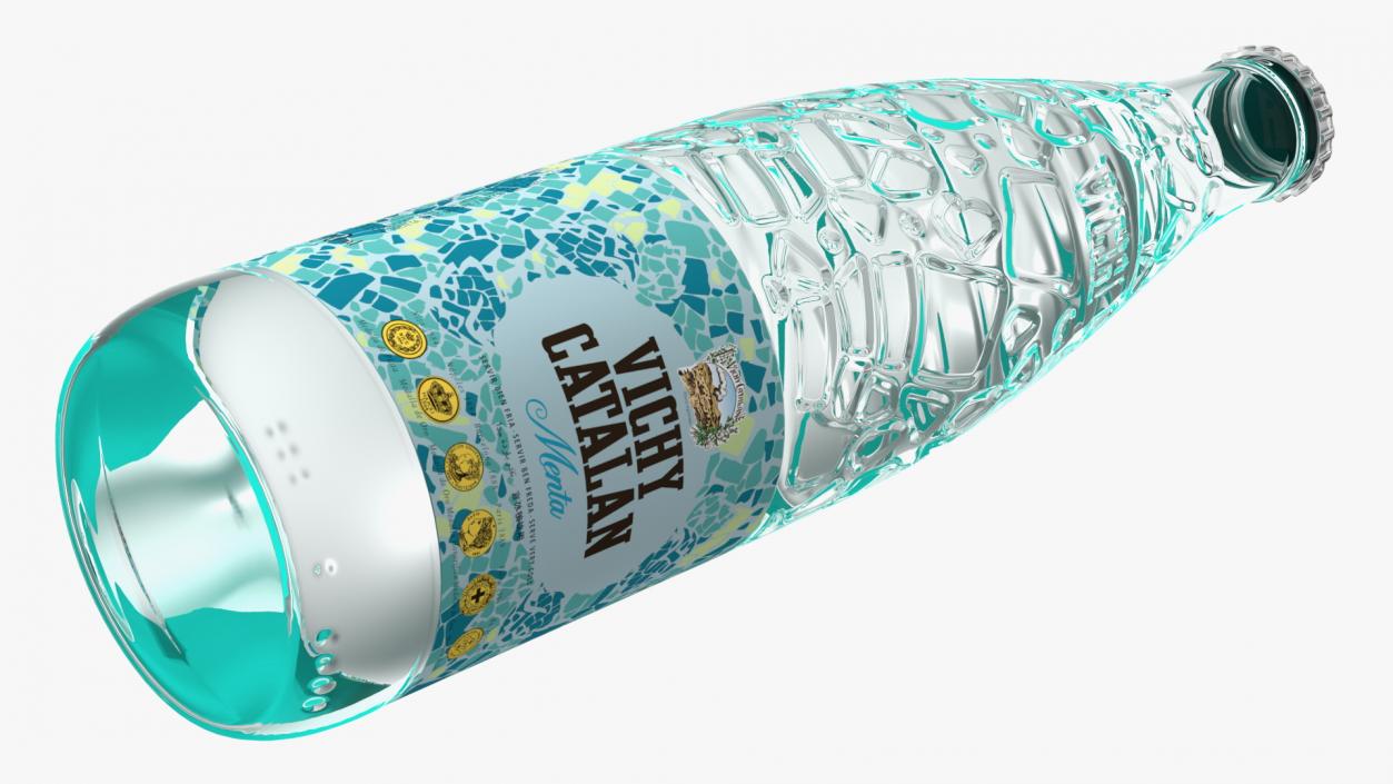 Bottle of Mineral Water Vichy Catalan Mint 3D