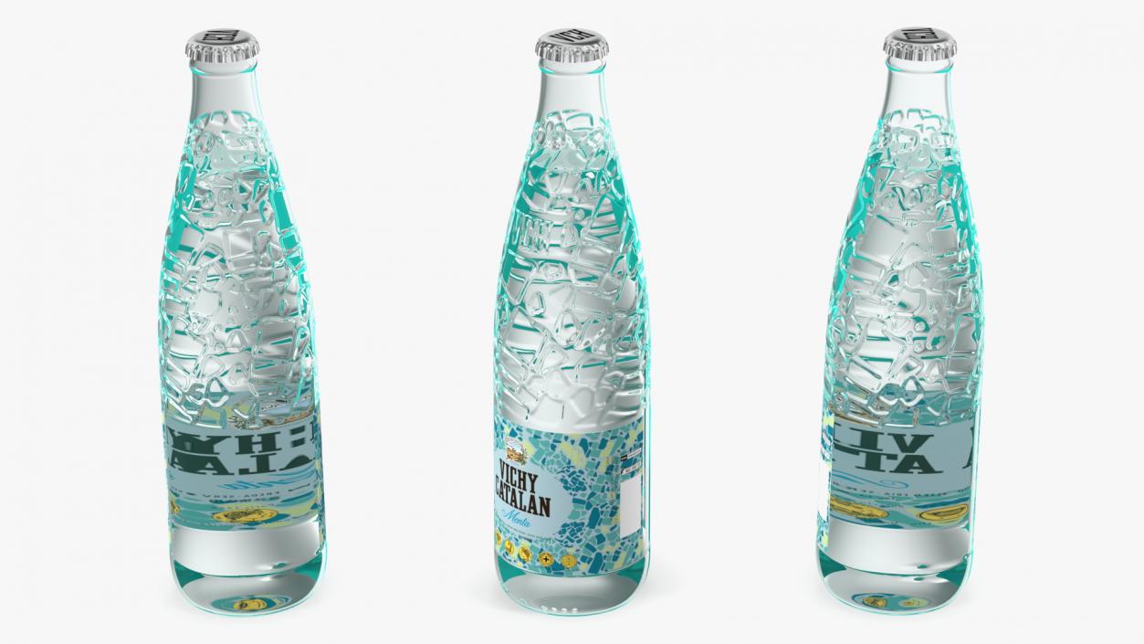 Bottle of Mineral Water Vichy Catalan Mint 3D