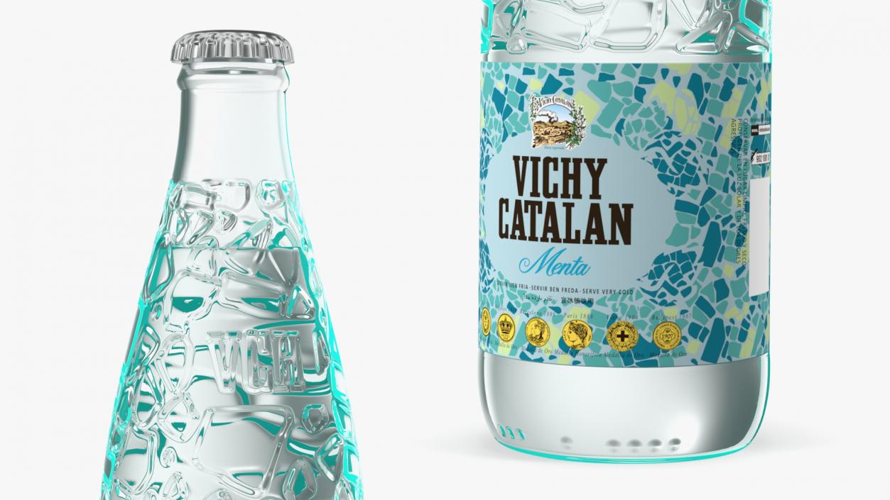 Bottle of Mineral Water Vichy Catalan Mint 3D