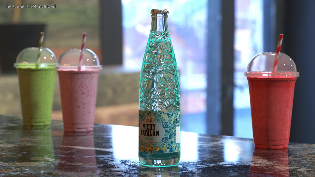 Bottle of Mineral Water Vichy Catalan Mint 3D