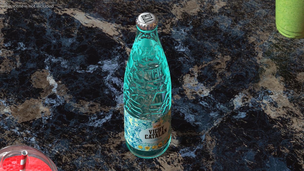 Bottle of Mineral Water Vichy Catalan Mint 3D